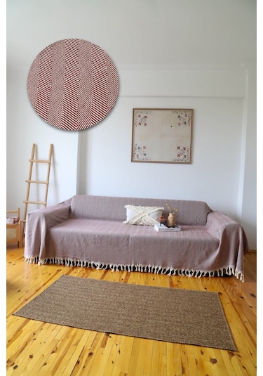 Kolları Örten Bordo Battal Boy Koltuk, Çekyat Örtüsü 180x300 Cm Bordo