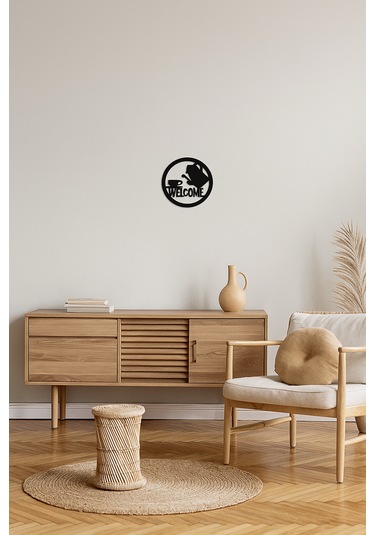 Welcome Temalı Lazer Kesim Duvar Dekoru İç Dekorasyon