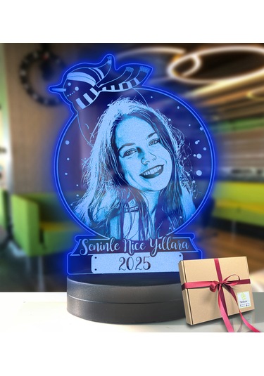 Sevgiliye Yılbaşı Hediyesi Sevgiliye Özel Resimli Kar Küresi 3d L