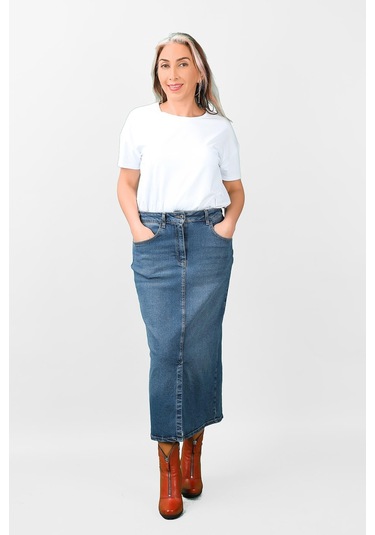 Kadın Kalem Kot Etek 2k/6411 001
