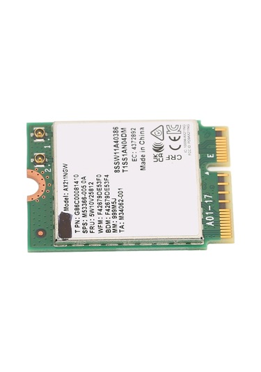 Fosenze M.2 Key-e Ax211ngw Kablosuz Ağ Kartı, 2400mbps, Bt5.2, 2.4/5/6ghz Üç Frekanslı, Plug And Play, Dayanıklı Pcb Malzeme