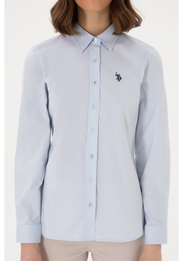 U.s. Polo Assn. Kadın Açık Mavi Gömlek Basic 50298113-vr003 Acık Mavı Açık Mavi