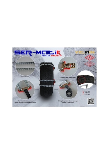 Ser-Matik Pratik Kar Zinciri Takviyeli Serme Patinaj Zinciri
"L"