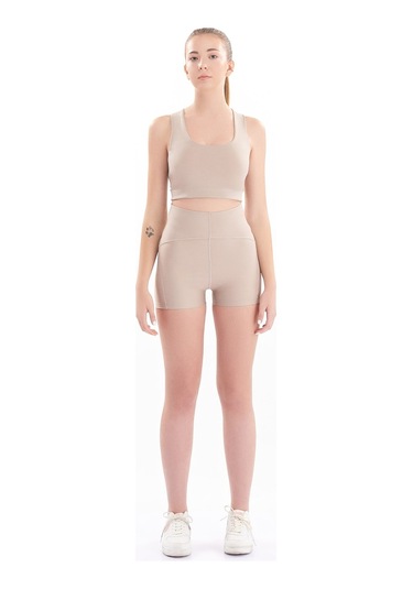 Josejuan Kadın Spor Şort Toparlayıcı Sıkılaştırıcı Yüksek Bel 7500-taş Taş