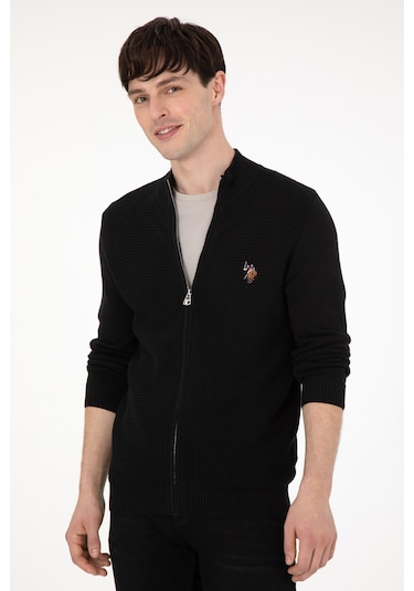 U.s. Polo Assn. Erkek Siyah Hırka Triko 50288871-vr046 Siyah