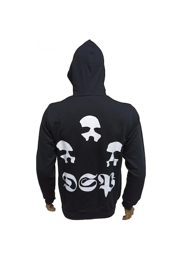 Stüdyo Ümit Mayhem De Mysteriis Dom Sathanas Metal Band Baskılı Kapüşonlu Fermuarlı Sweatshirt Siyah Siyah