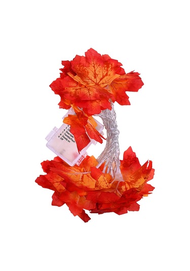 Reedark "uzaktan Kumandalı Akçaağaç Yapraklı Led Işık Zinciri - Düğün, Parti Ve Dekorasyon" Kırmızı