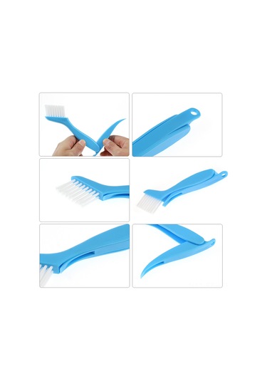 Fosenze Buzdolabı Ve Klima Temizlik Seti: Katlanır Mavi Fırça Ve Metal Kanat Tarağı İkili Paket