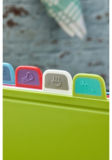 Cooker 4'lü Renkli Kaymaz Kesme Tahtası Seti - Hijyenik Ve Kategorili Kullanım Çok Renkli