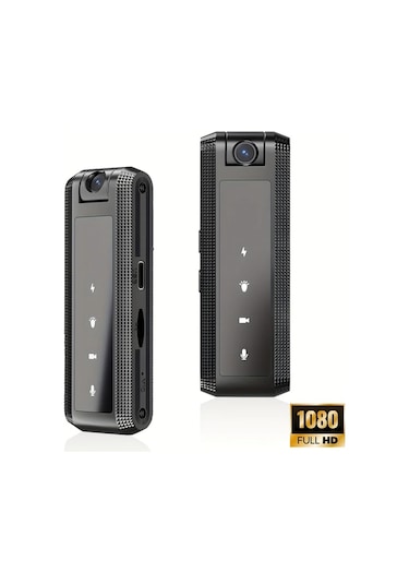 Chuangyinshop Mini Kamera Yerleşik Mikrofon 1080p Titreşim Önleyici Gürültü Azaltma Youtube Vlog Toplantı Seyahat Siyah