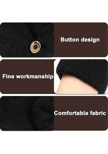 Kadın Ve Erkekler İçin Sıcak Parmaksız Eldivenler, Flip-top Korumalı Dönüştürülebilir Parmaksız Eldivenler, Örme Eldiven