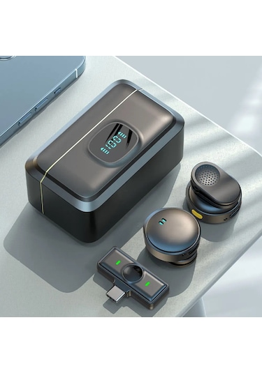 Plentiful Mıknatıslı Kablosuz Yaka Mikrofonu Çift Mikrofon