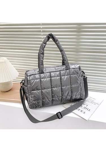 Yogodlns Lüks Uzay Yastıklı Pamuk Çanta - Seyahat Ve Günlük Kullanım, Büyük Kapasiteli, Omuz Askılı Whıte