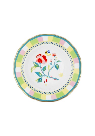 Mamma Mia Karanfil Desenli Tabak 22 Cm Çok Renkli