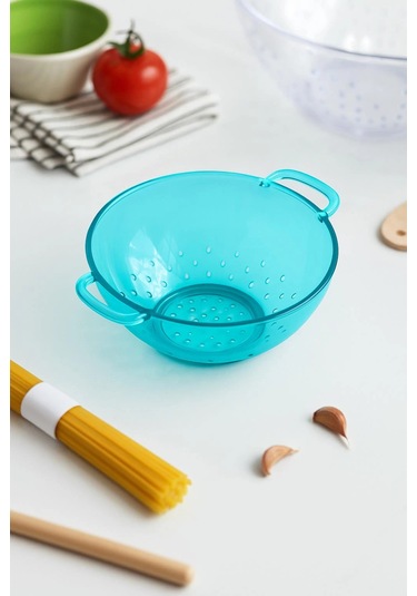 Akrilik Aquamarin Mini Pirinç Süzgeçi & Bakliyat Süzgeçi 3 Su Bardağı Ölçülü Çok Renkli