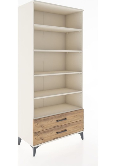 Hyperion Dolap 5 Raflı 2 Çekmeceli 88x44x195 Aytaşı-çam Aytaşı