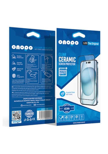 Iphone 15 Pro Max Tam Kaplayan Şeffaf Seramik 12d Ekran Koruyucu