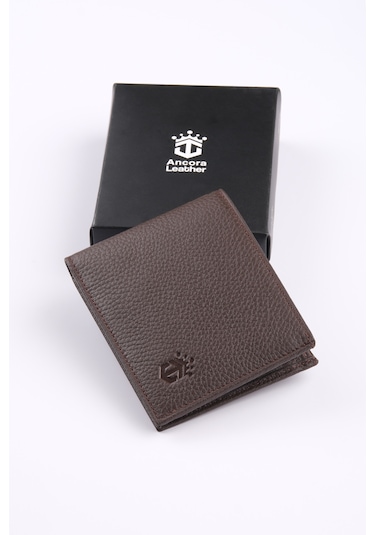 Ancora Leather Hakiki Deri Erkek Cüzdan-26500 Kahverengi