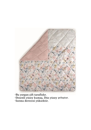 Cotton Box Velvet-dalya Pudra-tek Kiş,yorgan Çift Taraflı 55x215