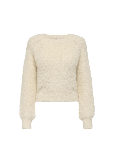 Only Onllulu Ls Rıb Short O-neck Cc Knt Beyaz