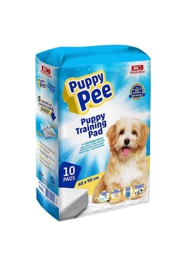 Bio Petactive Puppy Training Yapışkan Bantlı Köpek Çiş Pedi 60 x 90 CM 10'lu