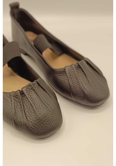 Hazal Siyah Deri Babet Siyah