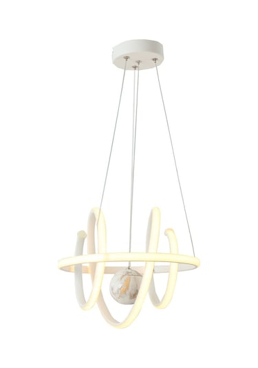 Tt005Tpl-By Tt Aydınlatma Burgu Modeli Mat Beyaz Mermer Desen Top