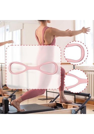 Suntek Şekil 8 Fitness Direnç Bandı Silikon Taşınabilir Egzersiz Pembe
