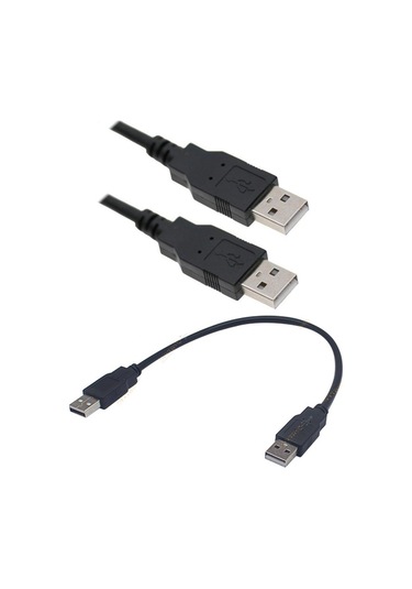 0.3M Usb Erkek Erkek Kablo - Siyah Renk