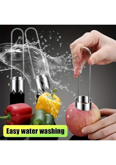 Hightower Paslanmaz Çelik Meyve Sebze Çekirdek Çıkarıcı - Hızlı Temizleme Mutfak Aleti Gümüş