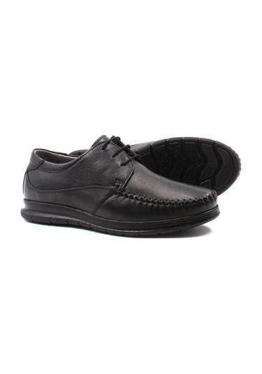 Fast Step Hakiki Deri Erkek Casual Ayakkabı 161ma126 Siyah