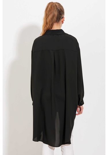 Gabria Oversize Gömlek Siyah