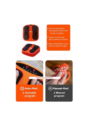 Kochler Vibrolegs Masaj Aleti Alman Tasarım Çoklu Programlı Çok Renkli