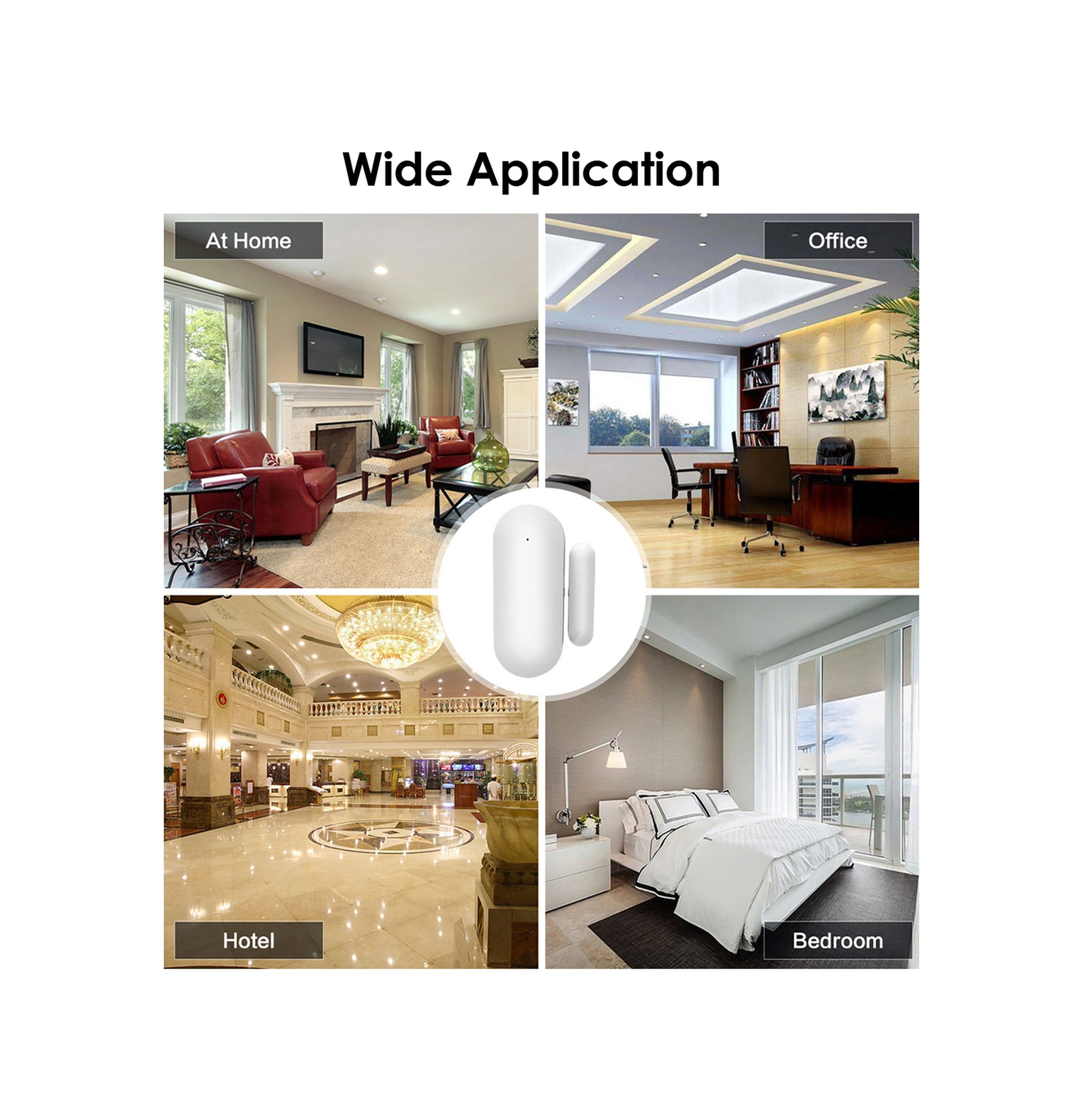 Youmex Akıllı Pencere/kapı Alarmı - Ev Güvenliği Sistemleri İçin Uydu, Alexa Ve Google İle Uyumlu, 433mhz Kablosuz Algılayıcı