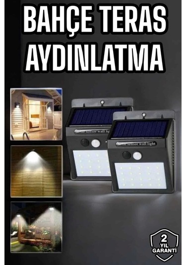 Solar Lamba Giriş, Bahçe Yol Avlu Hareket Sensörlü Led Parlak Gece Su Geçirmez Çok Renkli