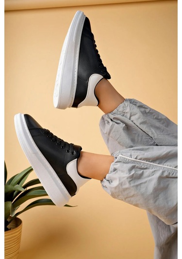 Luis A Costa Lc101 Siyah Arka Beyaz Bt Bağcıklı Kadın Ayakkabı Renkli