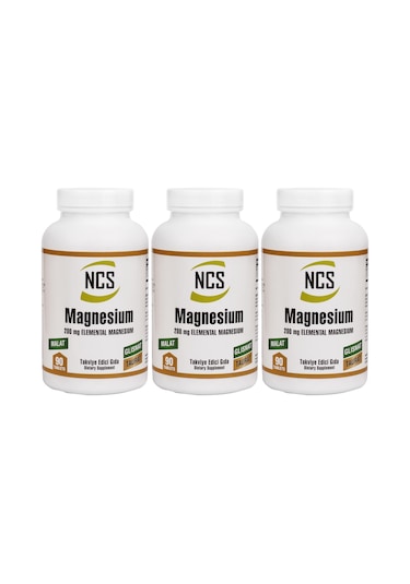 Ncs Magnesium Malat Bgilisinat Taurat 90 Tablet 3 Kutu 270 Tablet