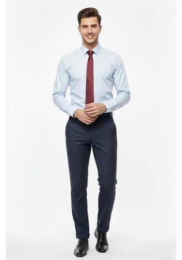 Presto Erkek Slimfit Armürlü Pantolon Lacivert 3193-250 Lacivert
