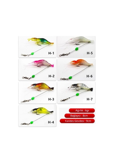 MSO Olta Balıkçılık Fosforlu Silikon Karides Yapay Yem