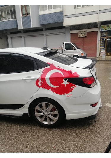 Ay Yıldız Sticker Türk Bayrağı Sticker Araba Sticker Kırmızı Kırmızı