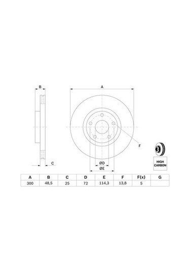 Volkswagen Golf 5 1.6fsı 2003-2008 Bosch Ön Disk 280 Mm 2 Adet