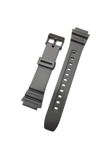 Casio W-216h Ae-1200 Ae-1300 Orijinal Siyah Renk Silikon Saat Kordonu Kayışı