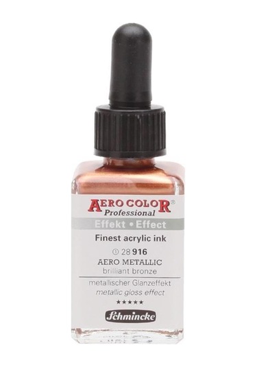 Schmincke Aerocolor Professional Akrilik 28ml şişe 916 Metalik Br