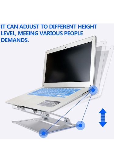 Pazly Alüminyum Dizüstü Bilgisayar Standı Toptan, Katlanabilir Bilgisayar Destek, Boyun Omurga Koruyucu Stand