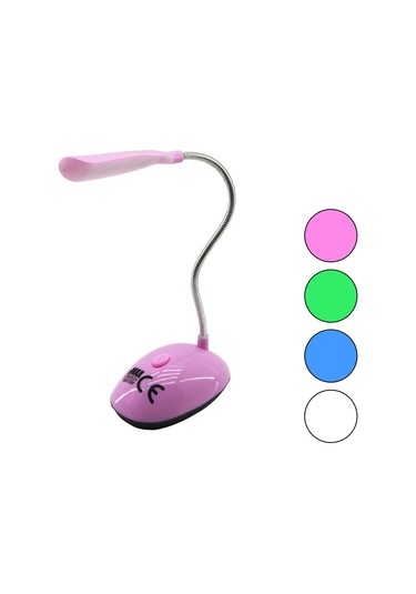 Mini Pilli - Yaylı Ledli Masa Lambası 3 X 1.5v Aaa Pil Siyah