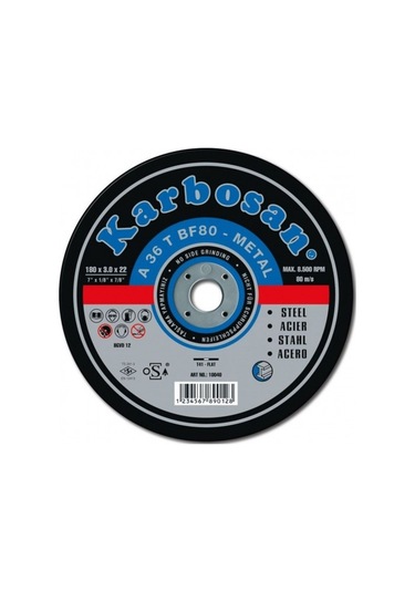 Karbosan 180x3.0 Metal Kesici Taş "25 Adet"