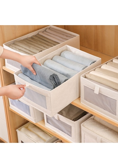 Cbtx Boyut Xl Şeffaf Pencere Elbise Saklama Kutusu Oxford Kumaş Dolap Gardırop Organizatör - Gri