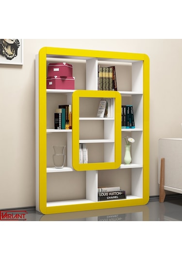Variant Variant Orkide Kitaplık,Raf (Beyaz-Sarı)
