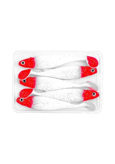Silikon Balık - 10g 100mm - Fishack Predatorx - Uv Boyalı - Redhead