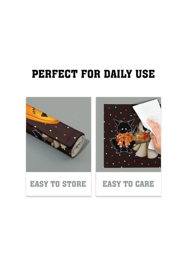 Xiaaokeji Cadılar Bayramı Masa Örtüleri 4 Parça Masa Örtüleri Kaymaz Isıya Dayanıklı Masa Örtüleri Diğer